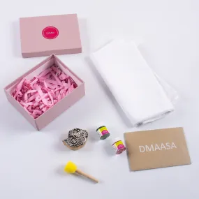 Best Quality Wooden Hand Block Printing Kit With Scarf