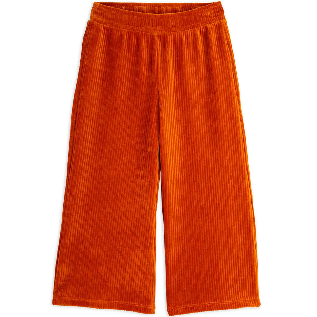 Cats Corduroy Velour Trousers in Brown by Mini Rodini