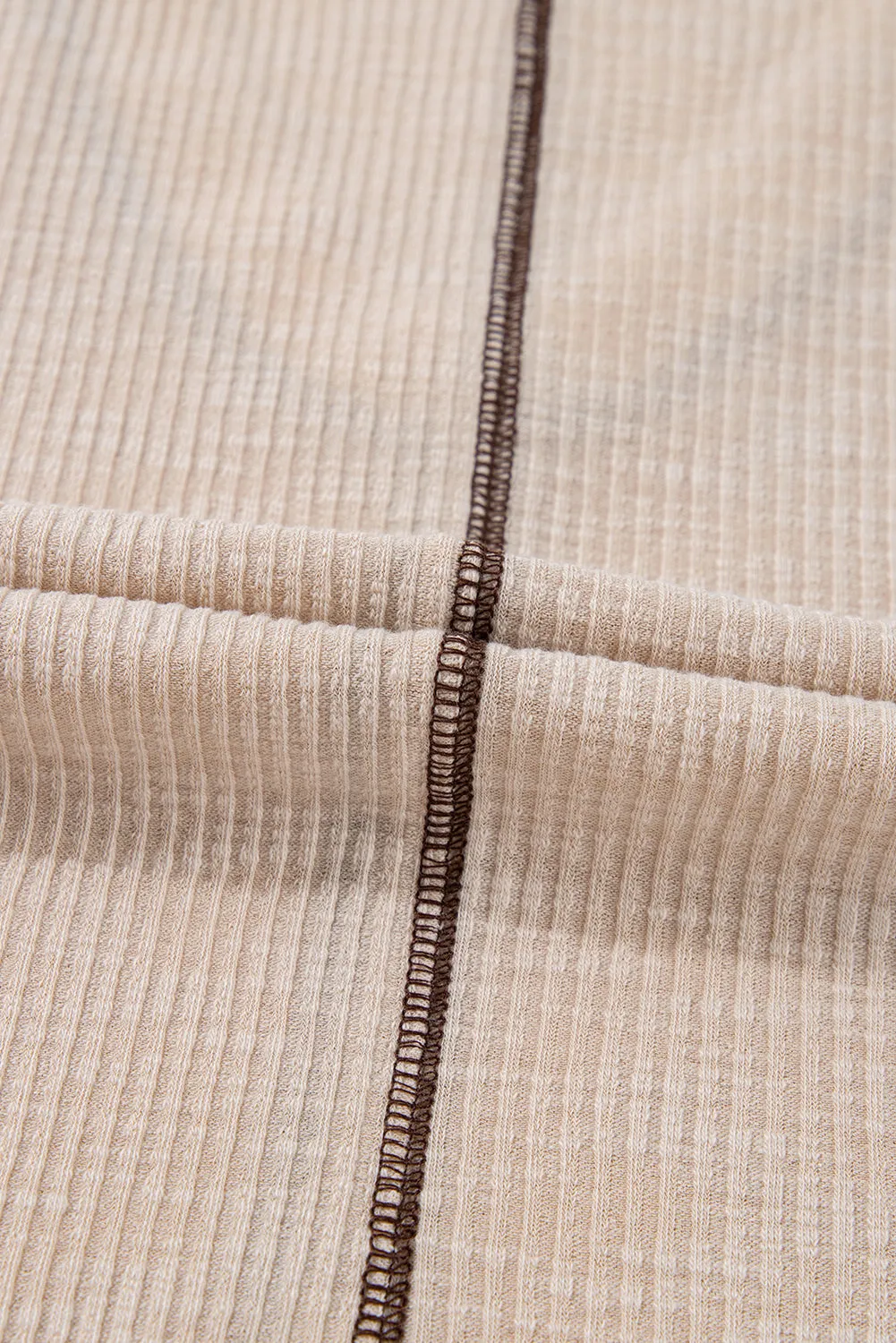 Crochet Detail Exposed Seam High Low Loose Top