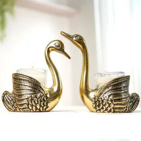 Metal Fish Aluminum Figurine Good Luck and Success Candle Holder for Home Decor Tabletop Living Room