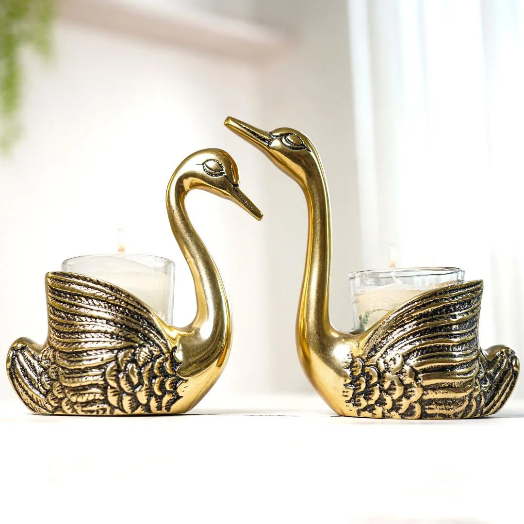 Metal Fish Aluminum Figurine Good Luck and Success Candle Holder for Home Decor Tabletop Living Room