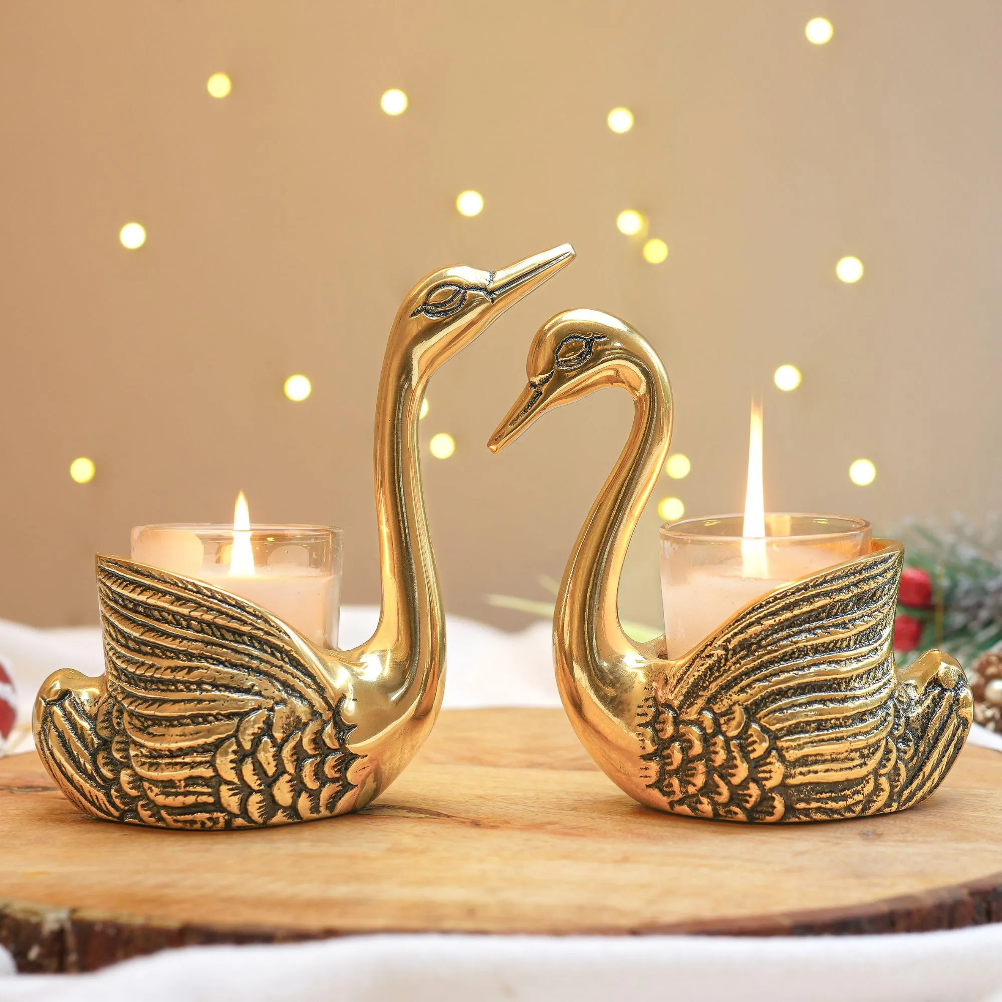 Metal Fish Aluminum Figurine Good Luck and Success Candle Holder for Home Decor Tabletop Living Room