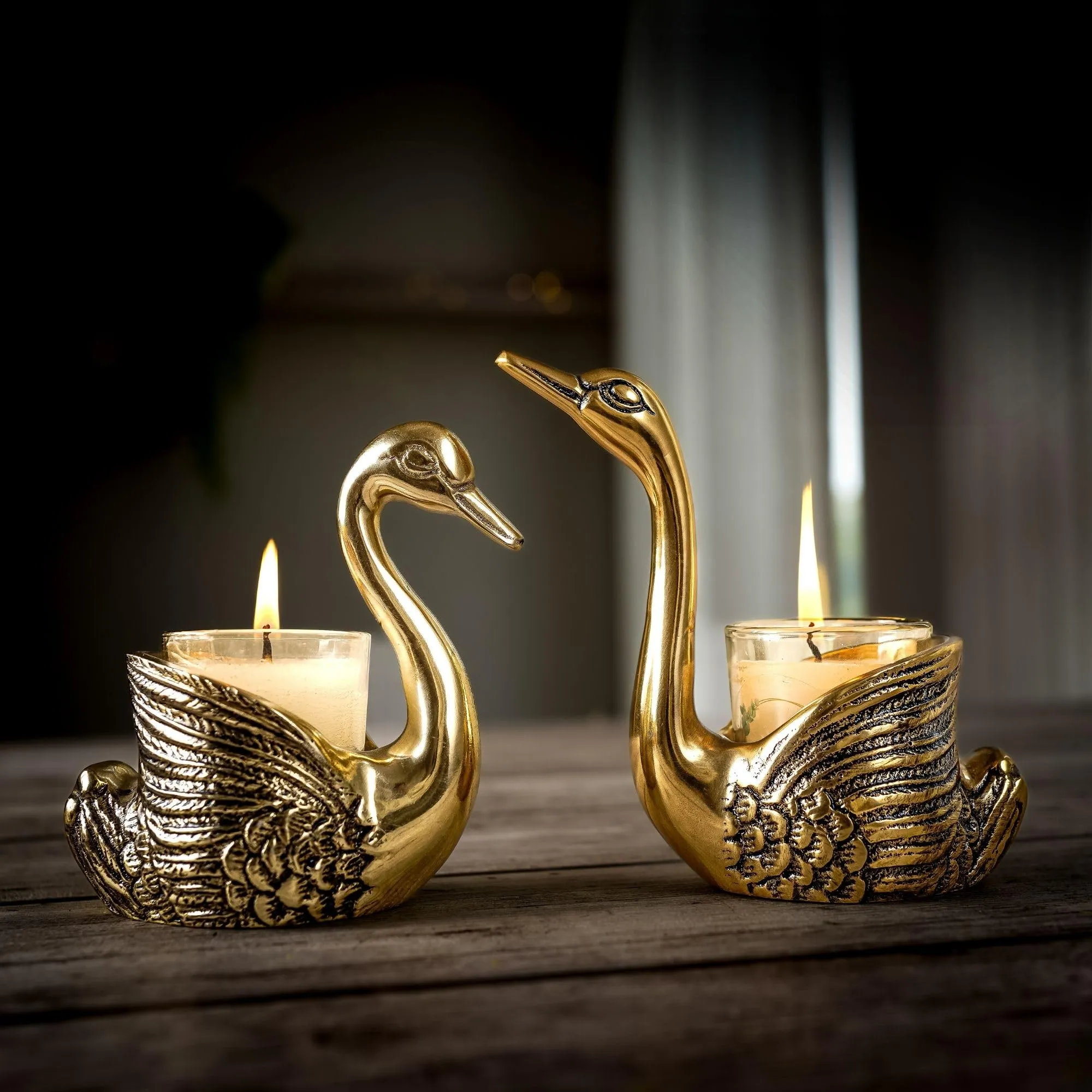 Metal Fish Aluminum Figurine Good Luck and Success Candle Holder for Home Decor Tabletop Living Room